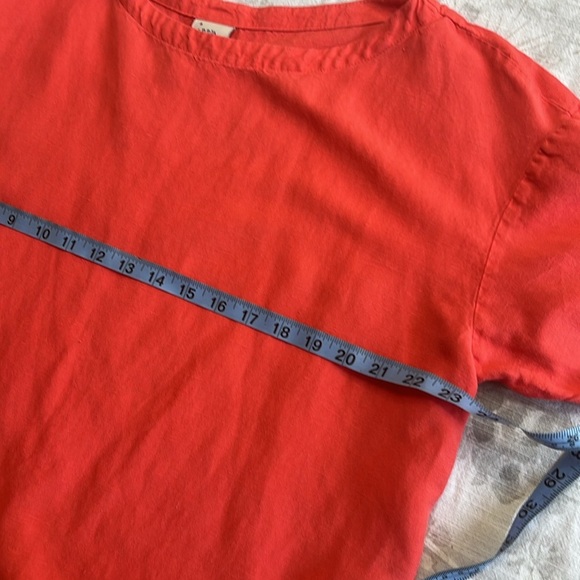 A New Day Vibrant Tangerine Linen Blend Top - Picture 9 of 14